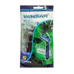 خودتراش دو لبه صابون دار وینسار مدل GT-H-Super بسته 5 عددی