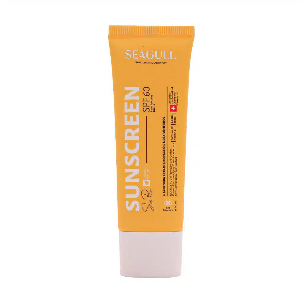 Seagull-Tinted-Sunscreen-SPF-60-cream-Oil-Free-1.jpg (1) کرم ضد آفتاب SPF60 سی گل مناسب انواع پوست 50 میلی لیتر - تصویر 1