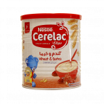 سرلاک گندم و خرما به همراه شیر نستله مناسب کودکان از پایان ۶ ماهگی ۴۰۰ گرم